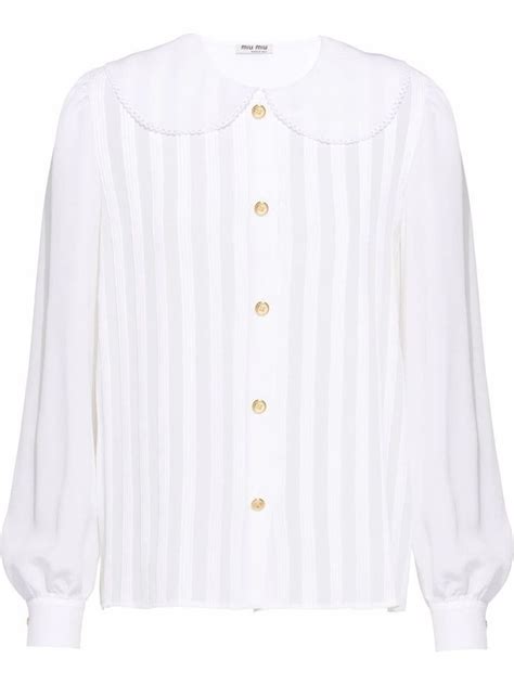 miu miu satin top|farfetch miu shirts.